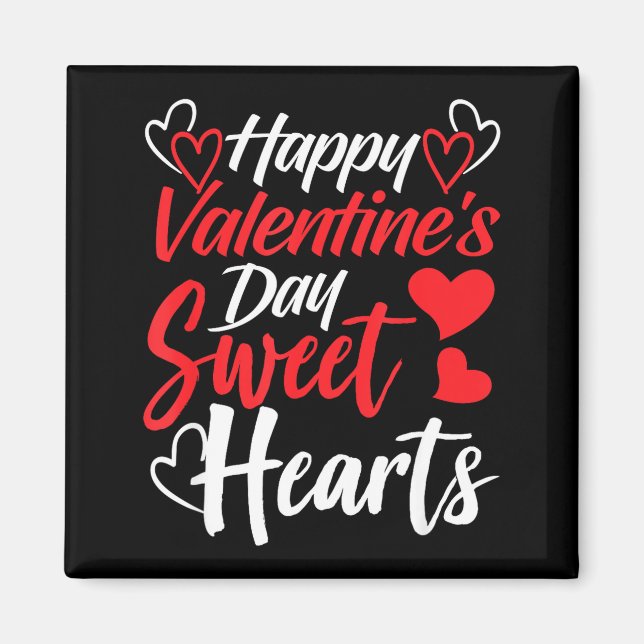 Happy Valentine's Day Sweet Hearts Couples Valenti Magnet (Front)