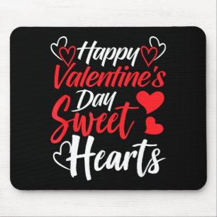 Happy Valentine's Day Sweet Hearts Couples Valenti Mouse Mat