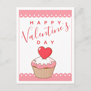 Happy Valentine's Day   Sweet Valentine Cupcake Postcard