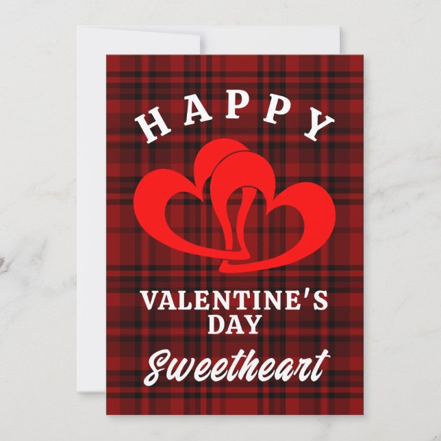 HAPPY VALENTINE'S DAY SWEETHEART HOLIDAY CARD (Front)