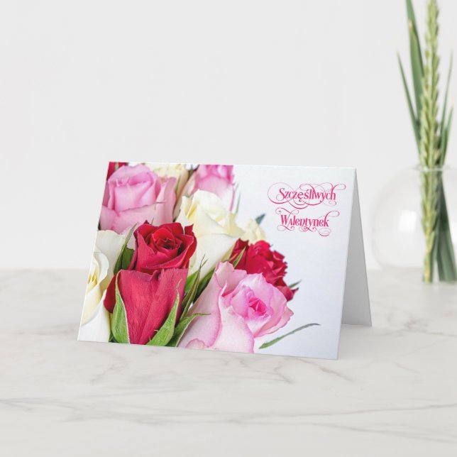 Happy Valentine's Day-Szczęśliwych Walentynek Card (Front)