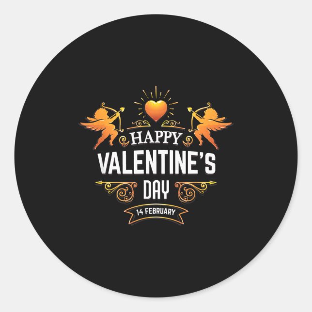 Happy Valentines Day T Shirt San Valentin  Classic Round Sticker (Front)