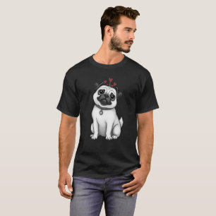 Happy Valentine's Day! T-shirt with pug