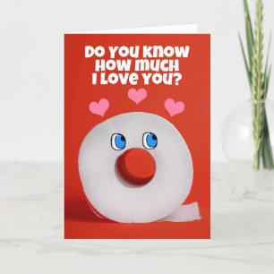 Happy Valentine's Day Talking Roll of Toilet Paper Holiday Card