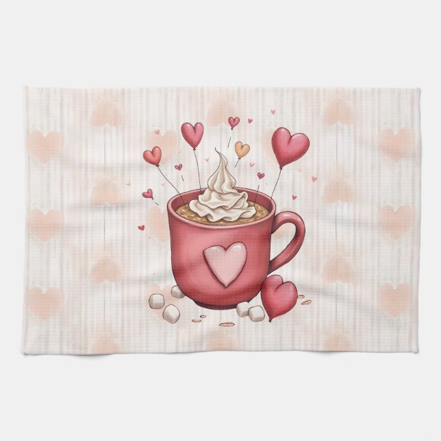 Happy Valentine's Day! Tea Towel (Horizontal)