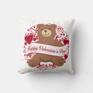 Happy Valentine's Day! Teddy Bear Cushion