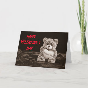 Happy Valentine's Day Teddy Bear Holiday Card