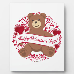 Happy Valentine's Day! Teddy Bear Plaque