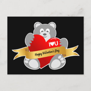 Happy Valentine's Day Teddy Bear postcard