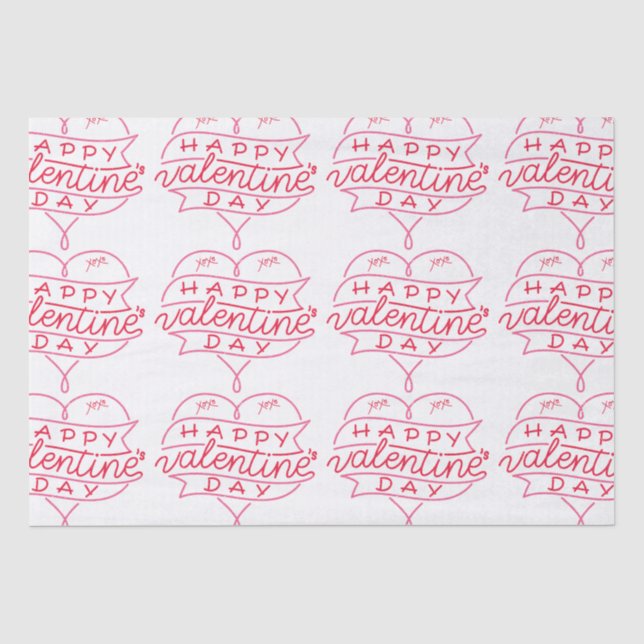 Happy Valentine's Day Tissue Paper (Front)
