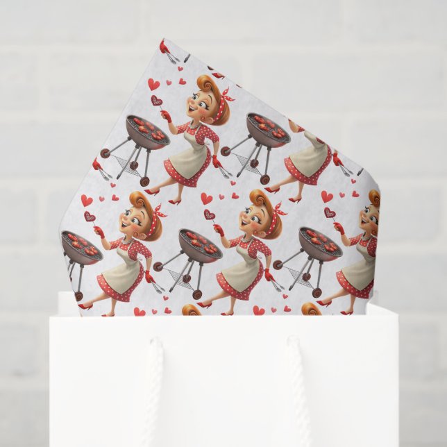 Happy Valentine's Day Tissue Paper Cooking Hearts (Gift Bag)