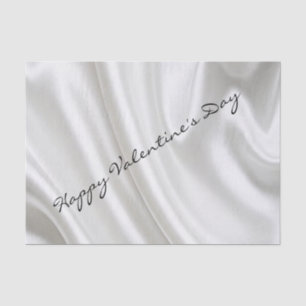 Happy Valentine's Day Tissue Paper Silver