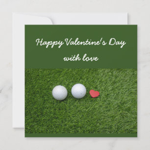 Happy Valentine's Day to Golfer with golf ball