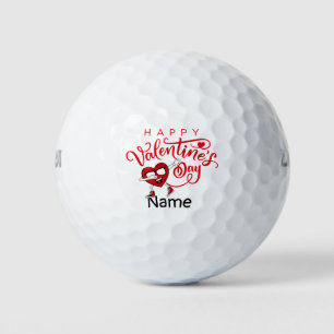 Happy Valentine's Day to Golfer with Love Golf Bal Balls