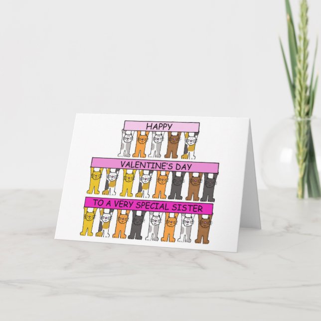 Happy Valentine's Day to Sister Card (Front)