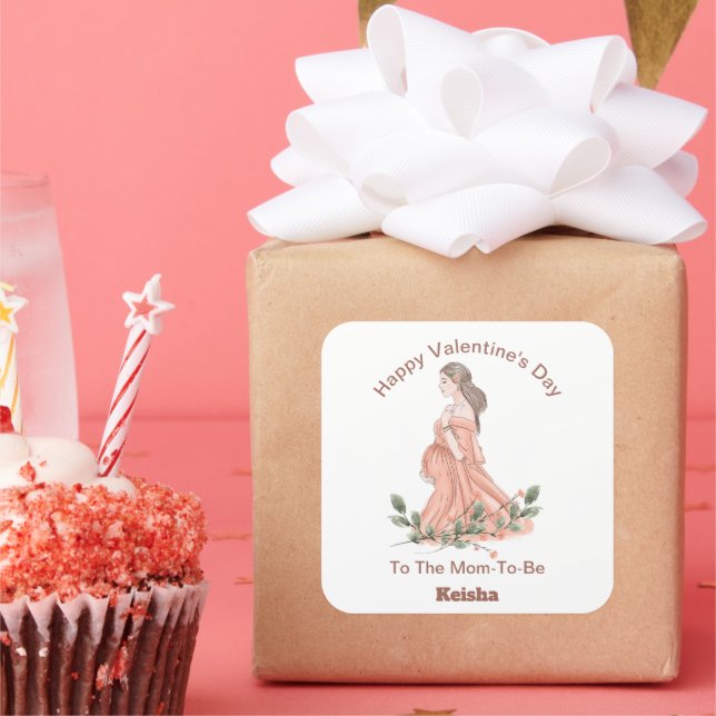 Happy Valentine's Day To The Mum-To-Be Sticker (Party)