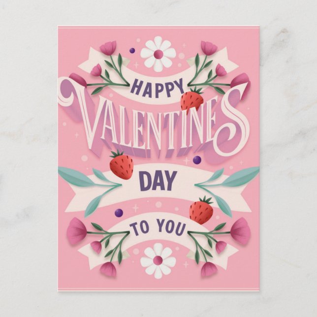 Happy Valentines Day to You Postcard (Front)