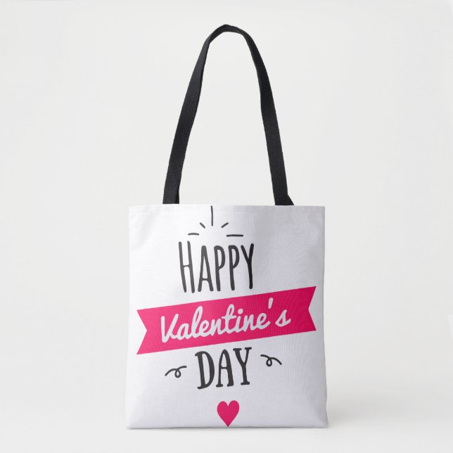 Happy Valentine's Day Tote Bag (Front)