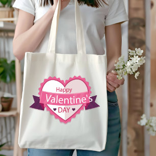 Happy Valentine's Day Tote Bag: Show Love for Her Bag