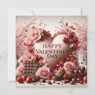 Happy Valentine's Day Treats Holiday Card