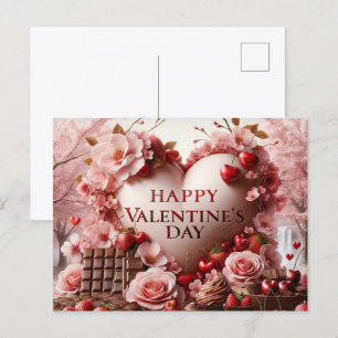 Happy Valentine's Day Treats Holiday Postcard