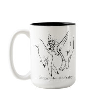 happy valentine's day Two-Tone coffee mug