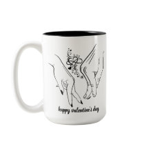 happy valentine's day Two-Tone coffee mug