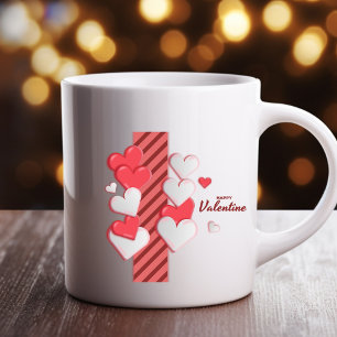 Happy Valentines Day Two-Tone Coffee Mug