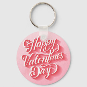 Happy Valentine's Day Typography-23197 Key Ring