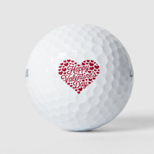 Happy Valentines Day Valentine Love Heart Golf Balls