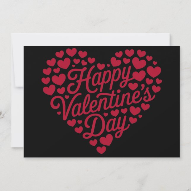 Happy Valentines Day Valentine Love Heart Holiday Card (Front)
