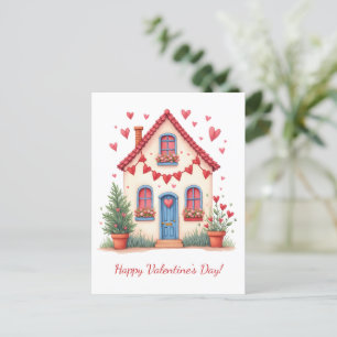 Happy Valentine's Day! Valentine's card. Holiday Postcard