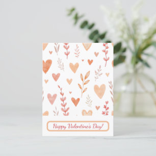 Happy Valentine's Day! Valentine's card. Holiday Postcard