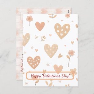 Happy Valentine's Day! Valentine's card. Holiday Postcard