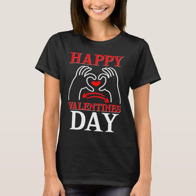 Happy valentines day valentines couple couples T-Shirt (Front)