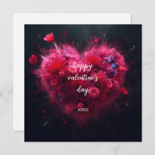 Happy Valentine's Day - Vibrant Pink Heart Card