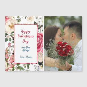 Happy Valentines Day Victorian Floral & Photo
