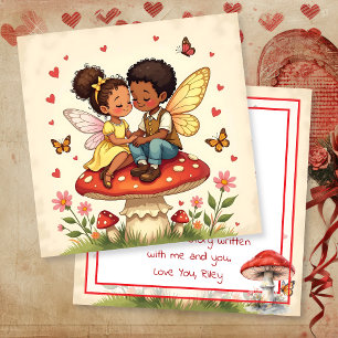 Happy Valentine's Day   Vintage Cottage Core Fairy Card