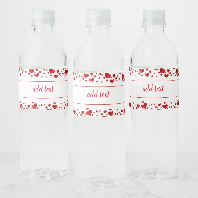 Happy Valentine's Day Water Bottle Label (Bottles)