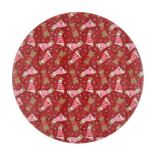 Happy Valentines Day Welsh Wire Fox Terrier Dogs Cutting Board