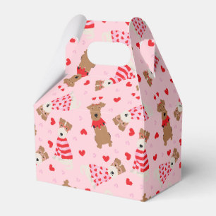 Happy Valentines Day Welsh Wire Fox Terrier Dogs Favour Box