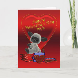 Happy Valentine's Day Wife Holiday Card