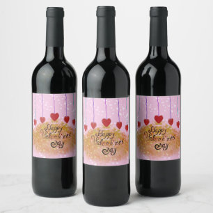 Happy Valentine's Day Wine Label