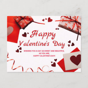 Happy Valentine's Day - Wishing you a sweet day Holiday Postcard