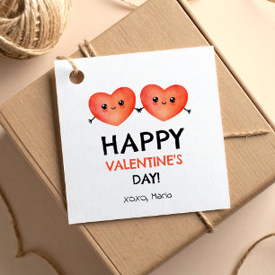 Happy Valentine's Day with baby heart friends Favour Tags