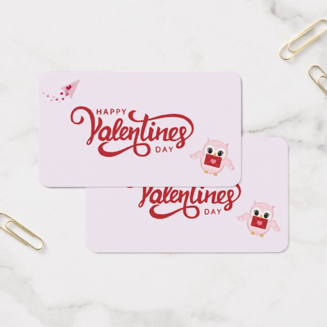 happy valentines day with cute owl (Office)