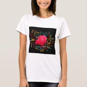 Happy Valentine's Day With Elegant Red Roses T-Shirt