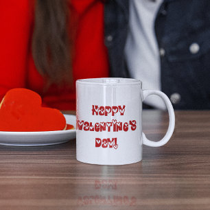 Happy Valentine's Day with Hearts Coffee Mug