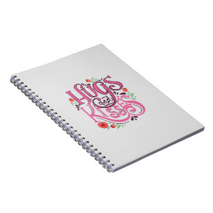 Happy Valentine's Day With Hugs And Kisses Notebook