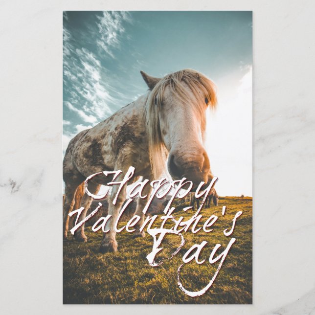 Happy Valentine's day with looking Horse (Front)